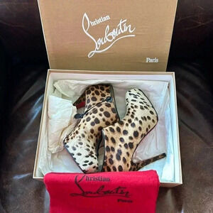 Christian Louboutin MISS 120 Pony Guepard size 36.5 Leopard Print